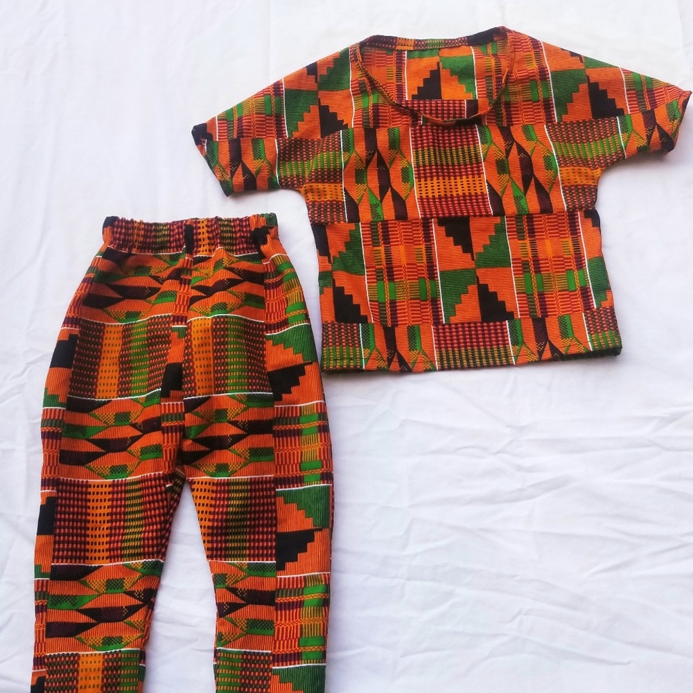 toddler kente outfit/infant clothing/african